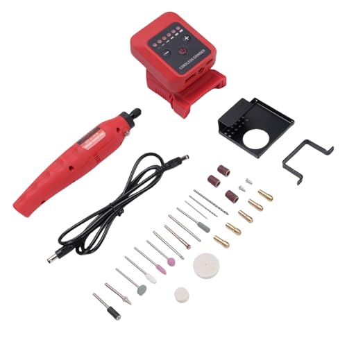 ZAWELIYO Pequeña Amoladora Inalámbrica Taladro con Batería Recargable de 20 V para Cortar, Esmerilar, Grabar y Pulir para Trabajos Manuales en el Hogar Artesanos Material ABS