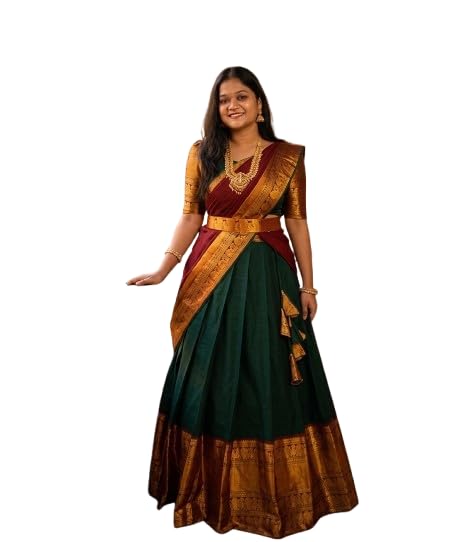 Lehenga Choli With Golden Zari Border Traditional Indian Ethnic Wear for Women-image-4