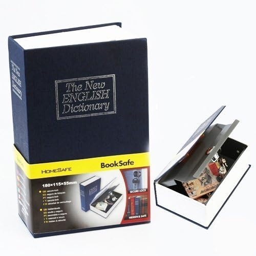 Vinsufy Hidden Safe Book Dictionary Style Locker Vault Box with 2 Keys Jewelry Cash Box Locker Book Safe Mini Locker for Office Home-Multi Design (SMALL(18 * 12 * 5.5) CM)-image-16