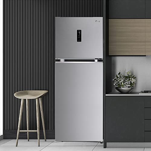Image of LG 340 L 3 Star Frost-Free Smart Inverter Wi-Fi Double Door Refrigerator Appliance (GL-T342VPZX, Shiny Steel, Convertible & Door Cooling+, 2022 Model)