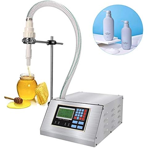 Automatic Liquid Filling Machine for Viscous and Ordinary Liquid 17L/min Diaphragm Pump Bottle Filler for Water, Honey, Vegetable Oil, Shampoo Cover