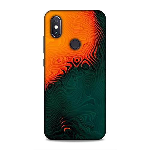 Image of Printed Mobile Back Hard Case Cover for Redmi Note 5 Pro | Orange, Green, Wave, Cool Theme-2188