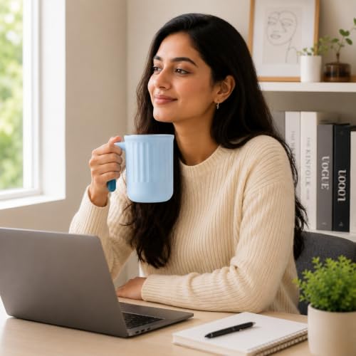 Image of Coffee Mug with Lid Insulated Stainless Steel for Tea Milk Mug Inner Stylist Double Wall Cup for Home & Office Use, Mugs to Gift to Best Friend, Tea Mug-350ml (Ramdon Colour)