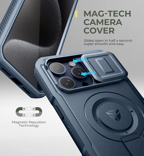 Coque iPhone 15 Pro Max contre les chutes avec cache objectif et écran protégé