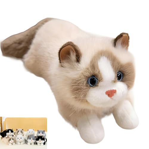 ネコ ぬいぐるみ 抱き枕 【柔らかい かわいい 動物 おもちゃ】 45cm/55cm 2サイズ 昼枕 睡眠枕 クリスマス 誕生日 プレゼント 女子 男女兼用 贈り物 インテリア キッズパーティー用品 人気 45cm ベージュ