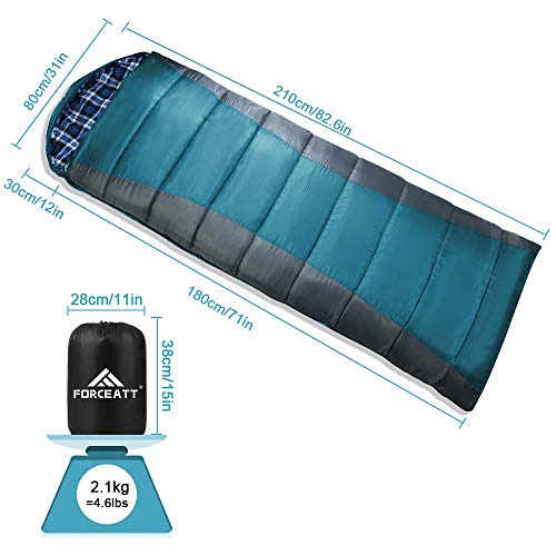 Forceatt Schlafsack Winter, -5°-20 Grad Schlafsack Outdoor für 3-4 Jahreszeiten, Leichtgewichtig und Wasserdicht Warm… - Image 4