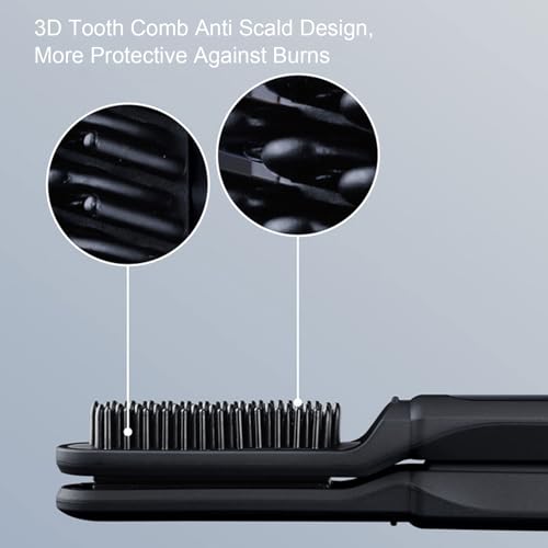 Plancha de Pelo Inalámbrica con Pantalla Digital Negra miniatura 3