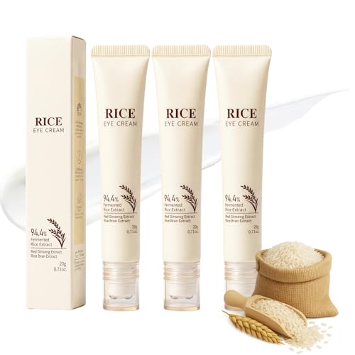 3 Piezas Rice Contorno De Ojos Rice Eye Cream Fórmula Natural Antiedad Reduce Las Arrugas Y Ojeras Nutre E Hidrata En Profundidad Deja La Piel Firme Radiante Apto Para Todo Tipo De Pieles 20g