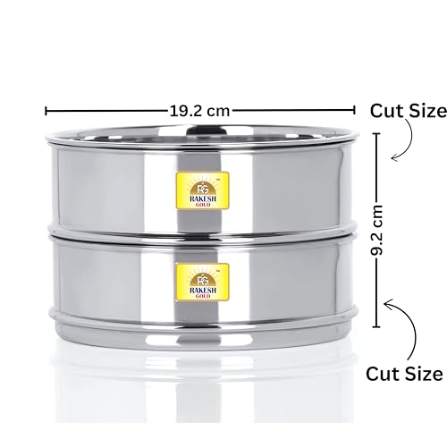 Image of Rakesh Gold Stainless Steel Stackable Separator Bowls (Pan Style Cookers, 4L to 5L Cookers (Large Size))