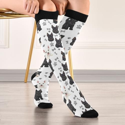 Image of Pigsaly Ceramic Mugs Coffee Cups Womens Knee High Socks Love Compression Socks Athletic Tube Sock Outdoor Sport Socks