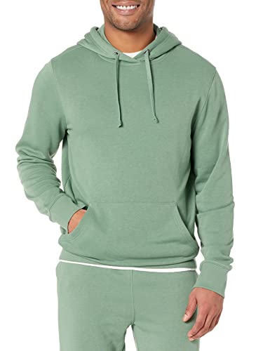 Amazon Essentials Men's Lightweight Long-Sleeve French Terry Hoodie, Sage Green, Medium
