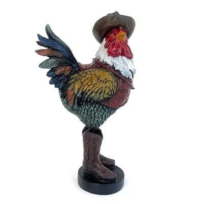 LIFFY Rooster Decor for Outside,13" Resin Rooster Statue Indoor Home Decor Ornaments,Garden Chicken Yard Decorations Outdoor for Balcony, Patio, Lawn,Farm Animal Figurines Gift for Rooster Lover