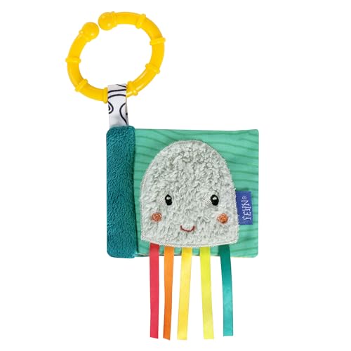 Fehn Mini-Knisterbuch Tintenfisch Stoffbuch mit Tier-Motiven zum Greifen