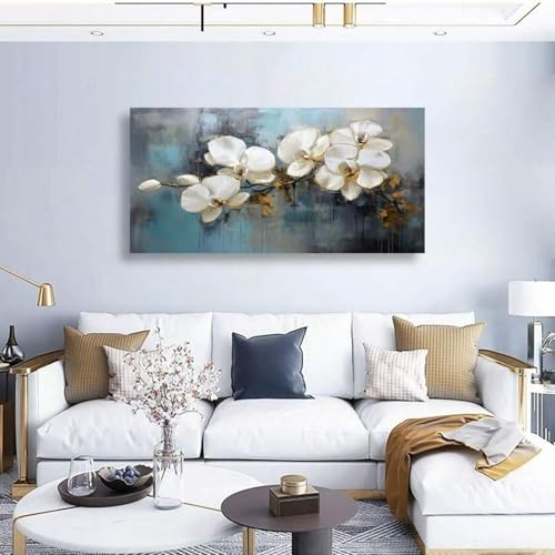 Peintures fleur d'orchidée grand format pour une déco de chambre zen - 6