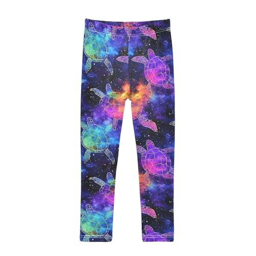 Turtle Magic Background Girls Leggings Athletic Pants Tights Stretch Bottom