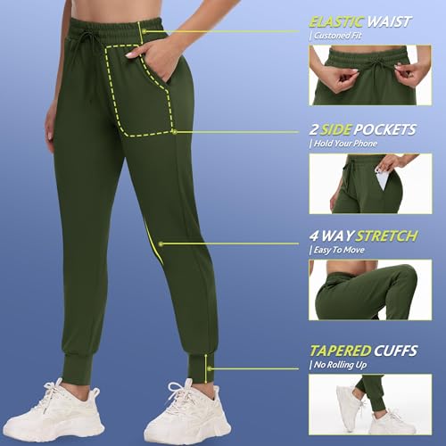 CAMPSNAIL Joggers for Women with Pockets - Womens Sweatpants Yoga Lounge Relaxed-fit Pants for Workout Running