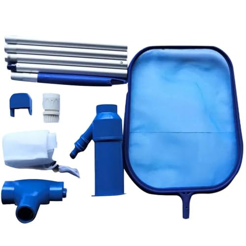 VNSMM Maintenance Kit Kit de Limpieza de Piscinas 40x35x5cm Herramienta de Mantenimiento de Piscinas Kit de Red de Limpieza con Cabezal de succión Accesorios Kit Limpieza Piscina