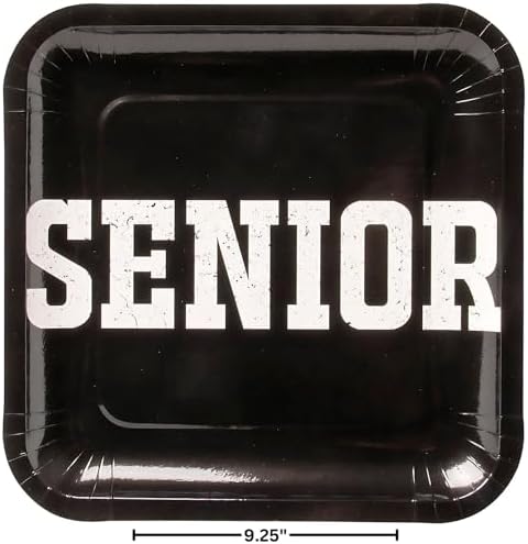 Fun Express Senior Graduation Party Square Paper Dinner Plates, 25 Pieces image 5
