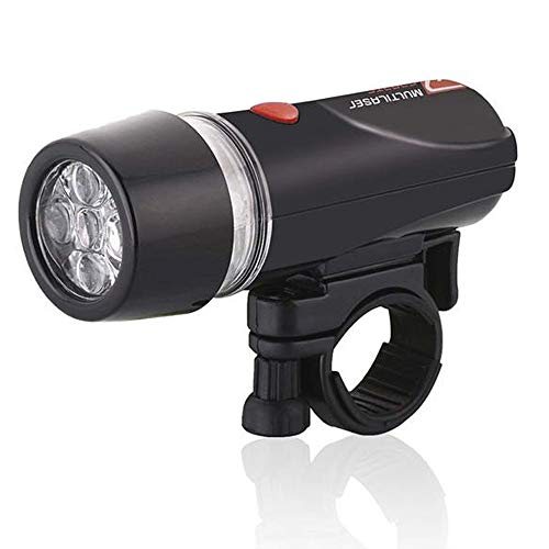 Farol Dianteiro Atrio para Bike com Suporte Resistente à Água Pilhas AAA Preto - BI004