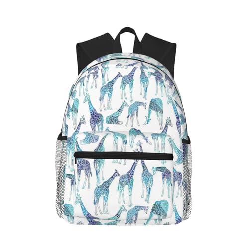 BREAUX Giraffe Pattern Print Lightweight And Comfortable Duffel Bag, Casual Daypack, Multipurpose Backpack