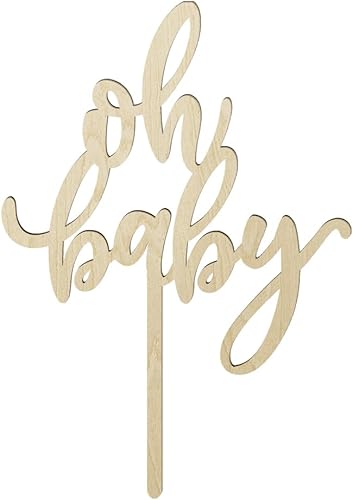 Miniatura 3 de Decoración de pastel Golden Oh Baby, decoración de pastel de fiesta de bebé, bautismo de bebé o decoración de pastel de fiesta de revelación de