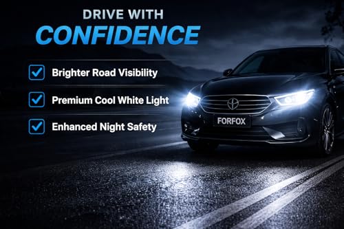 Image of FORFOX 200W (HB4) Car LED Lights Headlight Foglight, Super Bright White Light 20000 Lumens, Quick Installation, Waterproof, Long Life & Heat Resistant, 6000K Cool White Light (2 Years Warranty)