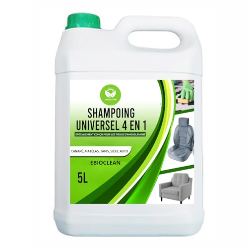 EBIOCLEAN NETTOYANT, ANTI ODEUR spécialement conçu pour tous les tissus d'ameublement (tapis, moquette, canapé, matelas, siège-auto) pour SHAMPOUINEUSE,...