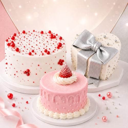 Image of Sprinkles for Cake Decorating Edible Sugar Confetti 10.8oz, Nonpareils & Sugar Pearls - Six Pearl Sprinkles Mix Cake Decorations, Cookies, Cupcakes, Dessert Toppings (Spring Pastel Colors)
