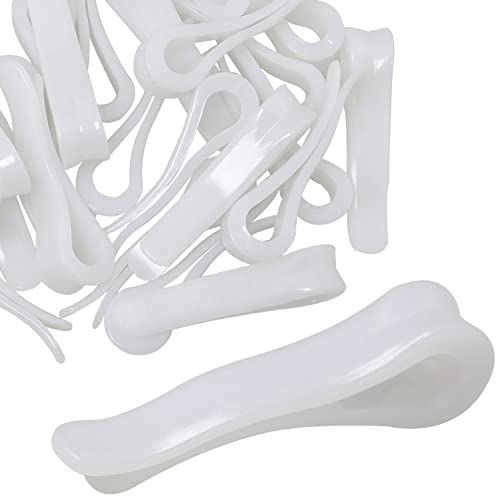 MEETOOT 150 Stück transparente Kunststoff-Krokodilklemmen, 39 mm, Hemdbefestigung, Verpackungsclip, U-Form, Kunststoff-Wäscheklammern für Krawatten, Socken, Hosen, Hemden Cover