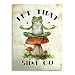 Funny Frog Mushroom Quote Wall Decor Poster Retro Sign Canvas Wall Poster for Bedroom Living Room Decor 12x16 in Unframed