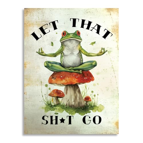 Poster mural rétro grenouille champignon pour une ambiance vintage dans votre chambre - 2