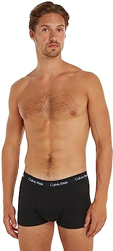 Calvin Klein Calzoncillos bóxer Hombre Pack de 5 Low Rise Trunks Ropa Interior, Negro (Black W Black WB), S
