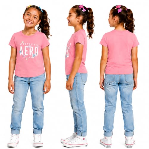 Image of Girls T Shirts - Soft Cotton Blend Short Sleeve Cute Graphic Tees - Classic Crewneck Logo Tee Girls Shirts (Sizes: 7-16)