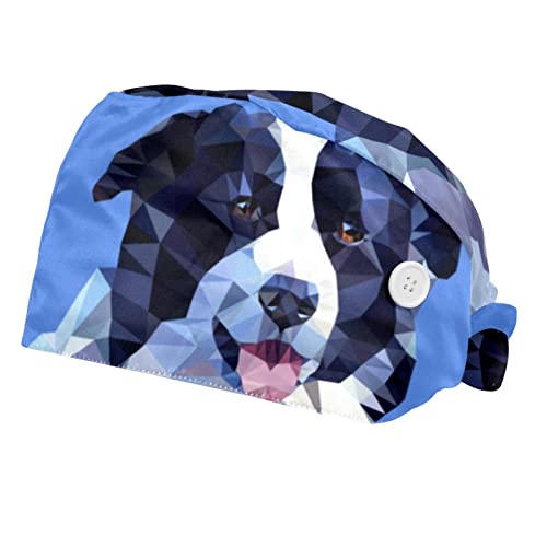 Casquettes de travail respirantes JDEZ avec chapeaux bouffants à motif chien confort