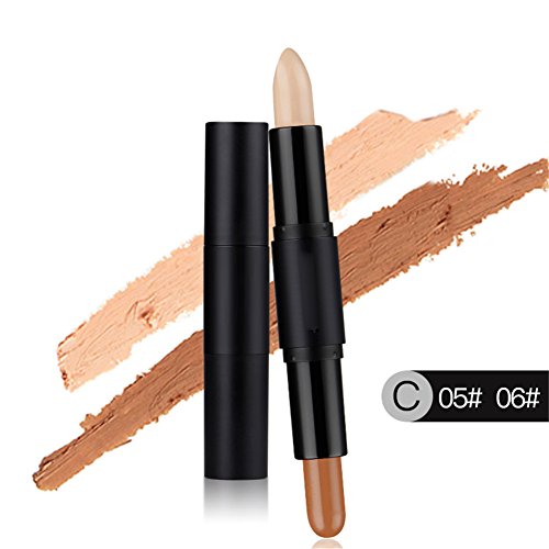 Highlighter Stick Makeup, Molie Professional Highlight Face Eye Double-ended Conealer Pen Makeup Stick (C)