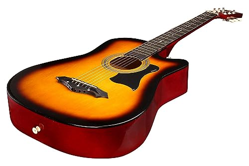 Image of JUAREZ JRZ38C /3TSNA Engineered Wood Acoustic Guitar, 38 Inch Cutaway, 3TS Sunburst