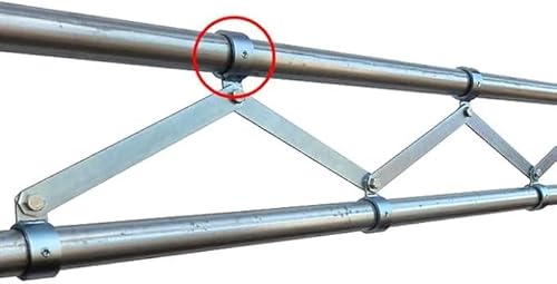 単管パイプジョイント 外径48.6mm用 最強の防錆効果! 溶融亜鉛メッキ(ドブメッキ)単管パイプでトラス構造のトラス梁を組立て、長さ・ピッチ・高さ・幅が自由設計 強度は十分 【SJT-D】
