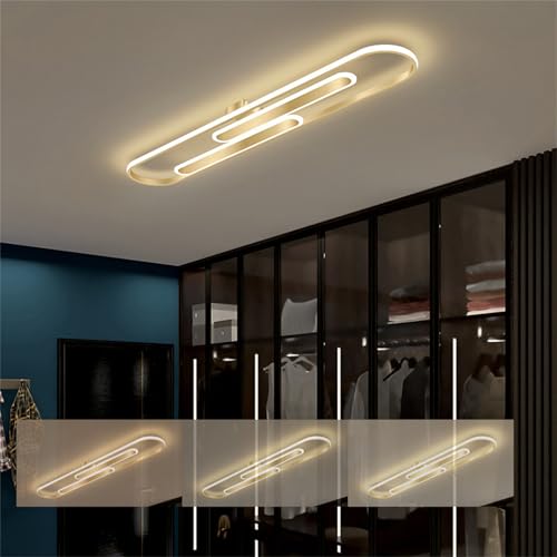 Lampes de plafond pour cuisine et salon 120cm de long or mat