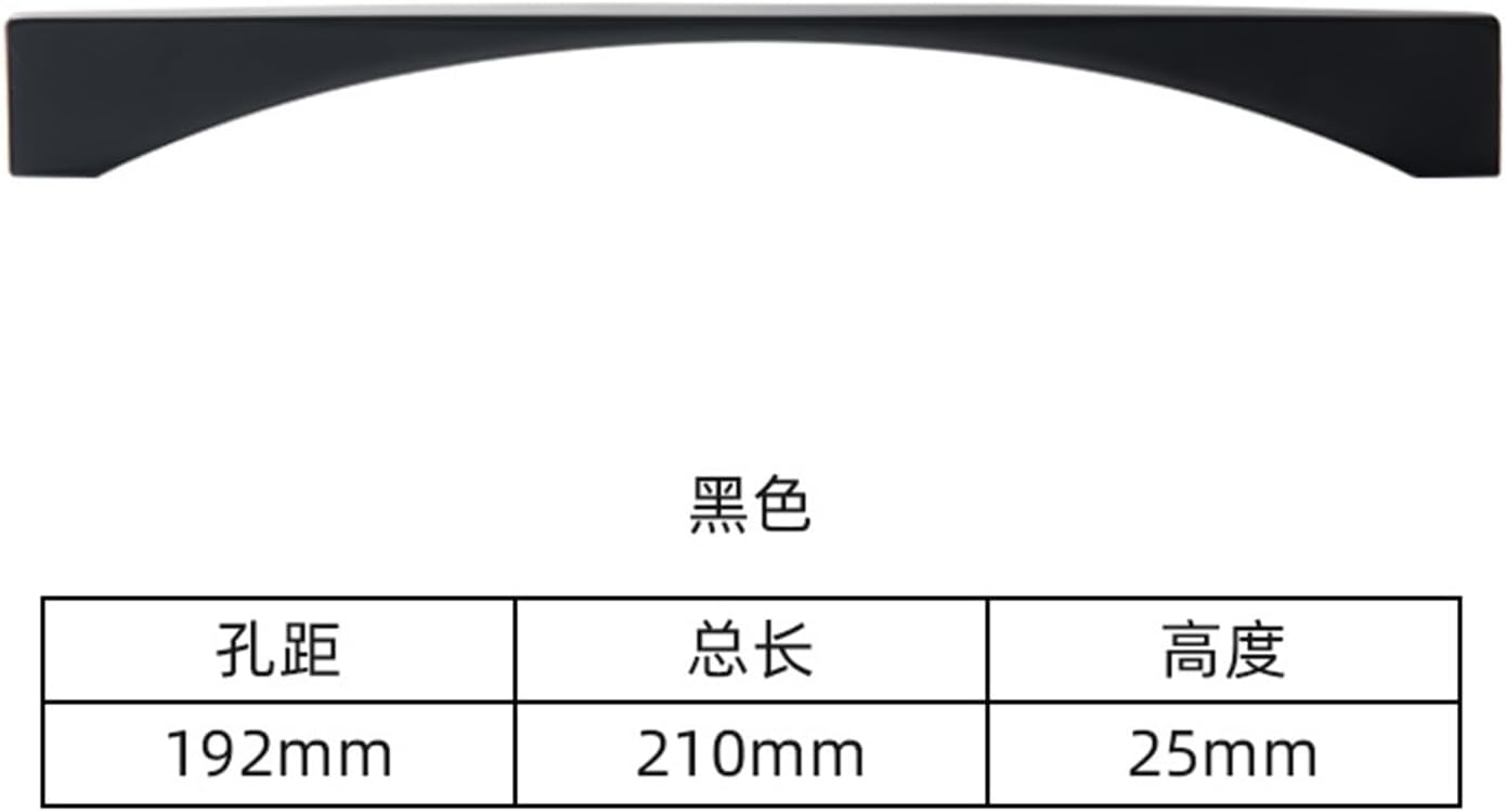 Nordic Door Handle Cupboard Wardrobe Door Handle Cabinet Drawer Handle Modern and Simple Brass Brushed Black Cabinet Pull 1Pcs (Color : 074PVD-160mm, Size : 1pc)