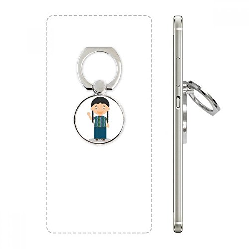 Support à anneau pour smartphone avec motif Guatemala et longue queue de cochon pour bureau