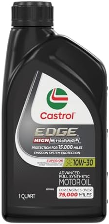Castrol Óleo de motor sintético avançado EDGE High Mileage 10W-30...