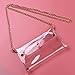 GALPADA Fashion Clutch Shoulder Bag Crossbody Bag with Chain Strap Handbag Purse for Women (Transparent Color)