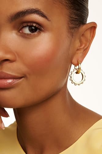 Ted Baker London Lorrie Double Link Drop Earrings for Women (Gold/Pearl)3