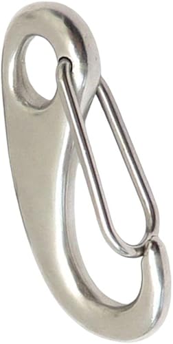 MERIGLARE Durable Spring Snap Hook Clip Llavero Vinculación Cubo de alimentación mejorado SS316 Mosquetones de acero inoxidable Clip para buceo,