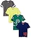 Spotted Zebra Boy's 4-Pack V-Neck Tees fashion-t-shirts, Hockey, S,