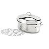   All-Clad-Specialty-Stainless-Steel-Covered-Oval-Roaster-3-Piece-19x12x10-Inch-Oven-Broiler-Safe-600F-Roaster-Pan-Pots-and-Pans-Cookware-Silver