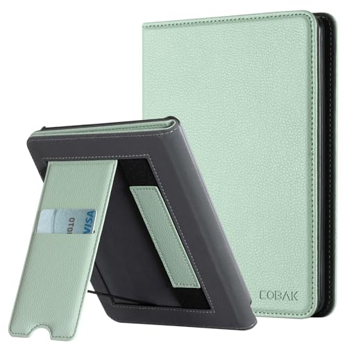 Image of CoBak Case for 6.8 inch Kindle Paperwhite 11th Gen 2021- Smart Cover with Auto Sleep Wake Feature, Lightweight, Slim, PU Leather, Sage