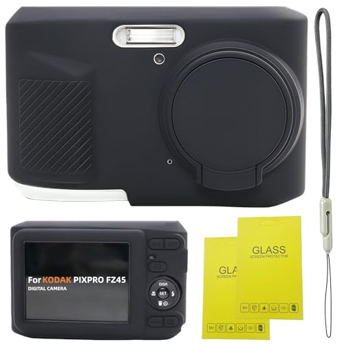 Funda de silicón para Kodak PIXPRO FZ45 con protector de lente miniatura 1