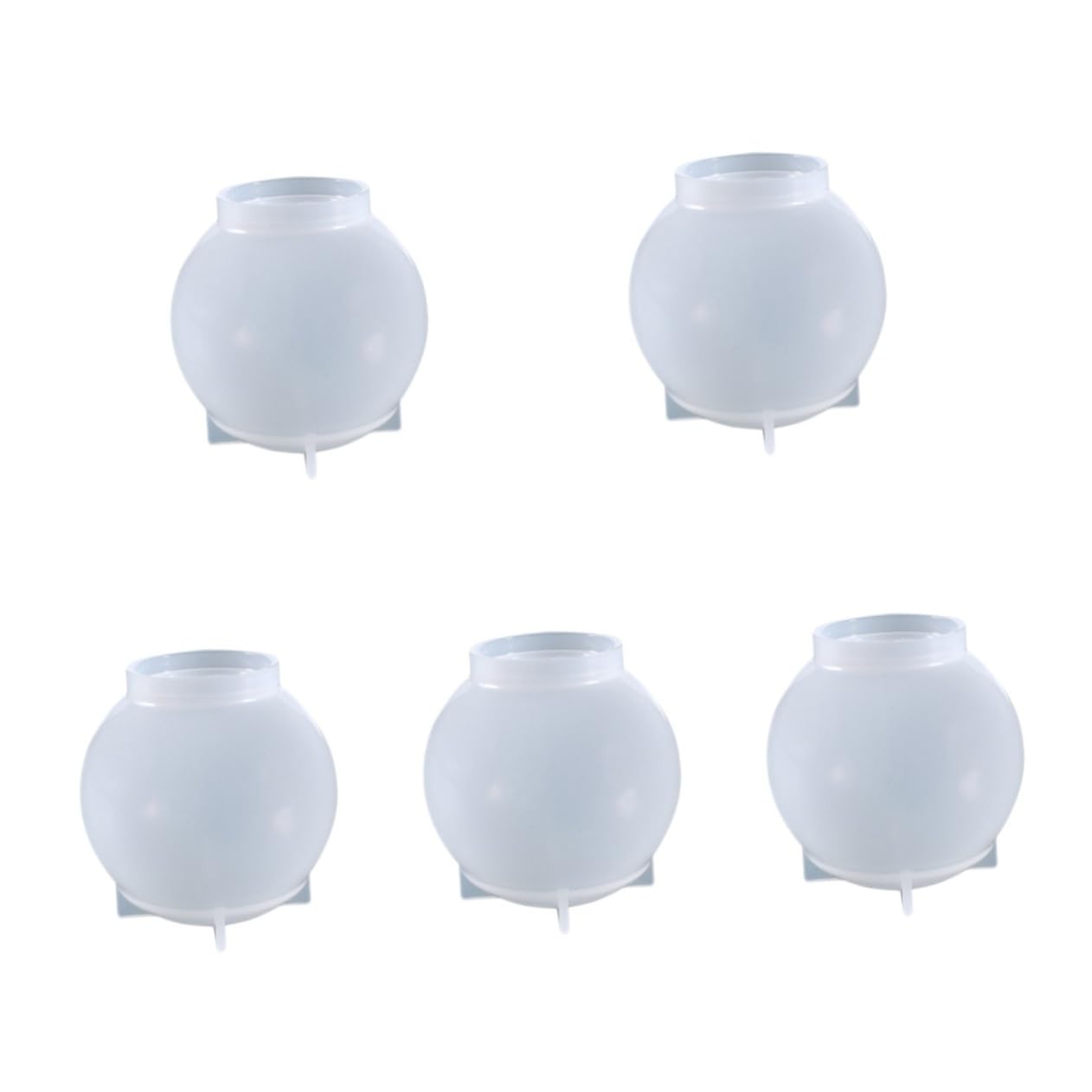 SHINEOFI 5pezzi Stampo Silicone Per Resina Epossidica Sfera Per Creazioni Artigianali e Decorazioni Da Facile Da Usare Resistente e Riutilizzabile