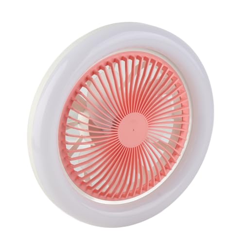OREQ Ventilador de Techo con Luces, Ventilador de Techo de 10 Pulgadas de 10 Pulgadas con Luz para Niños en el Dormitorio en Casa, E27 30W Lámpara de Ventilador LED de Perfil bajo Silencioso